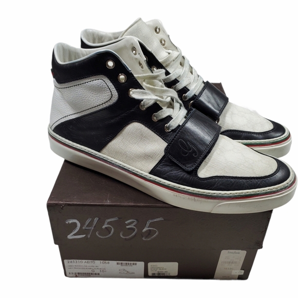 Gucci Men Leather Lace Up Sneaker - Picture 11 of 13